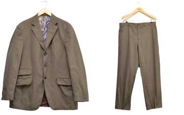 Etro ETRO Milano Men’s Brown Suit Blazer Pants Si… - image 1