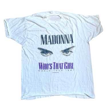 Vintage 1987 Madonna Who's That Girl World Tour Shirt Navy FF1328 