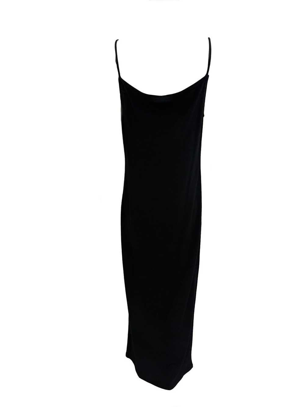 Krizia 90s Black Cashmere Slip Dress - image 1