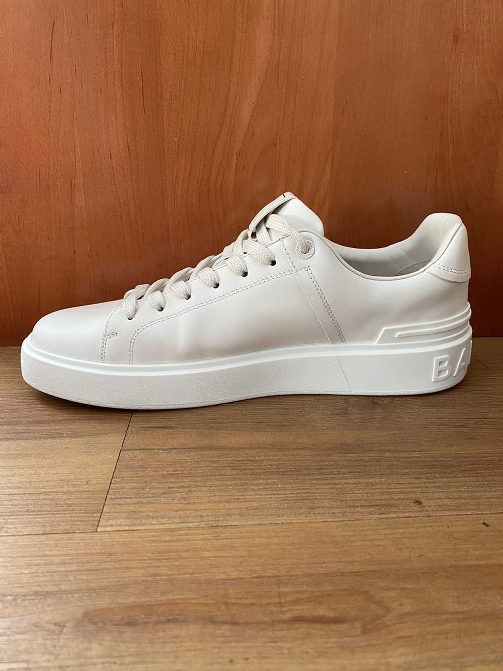 Balmain Smooth white leather B-Court sneakers - image 2