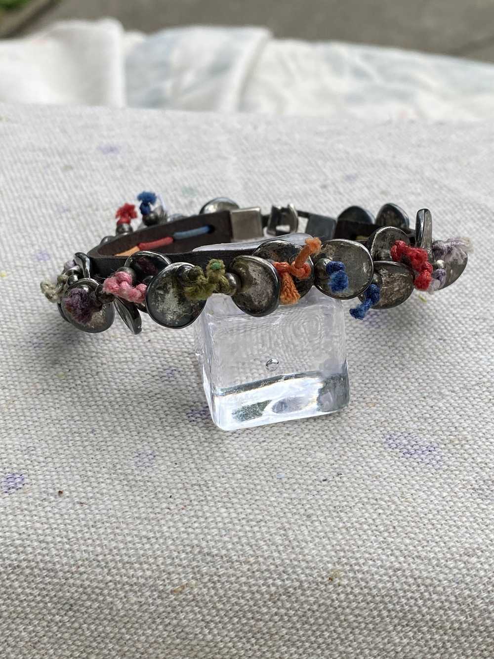 Other Leather bracelet with silver discs - image 1