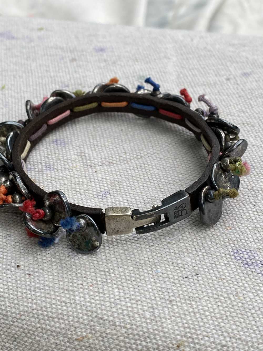 Other Leather bracelet with silver discs - image 2