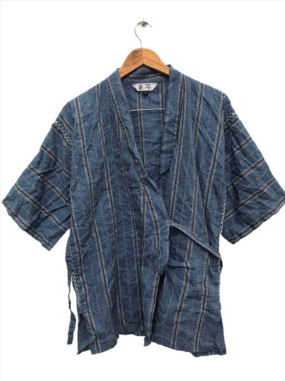 Indigo × Japanese Brand Indigo kimono Hakama desi… - image 1