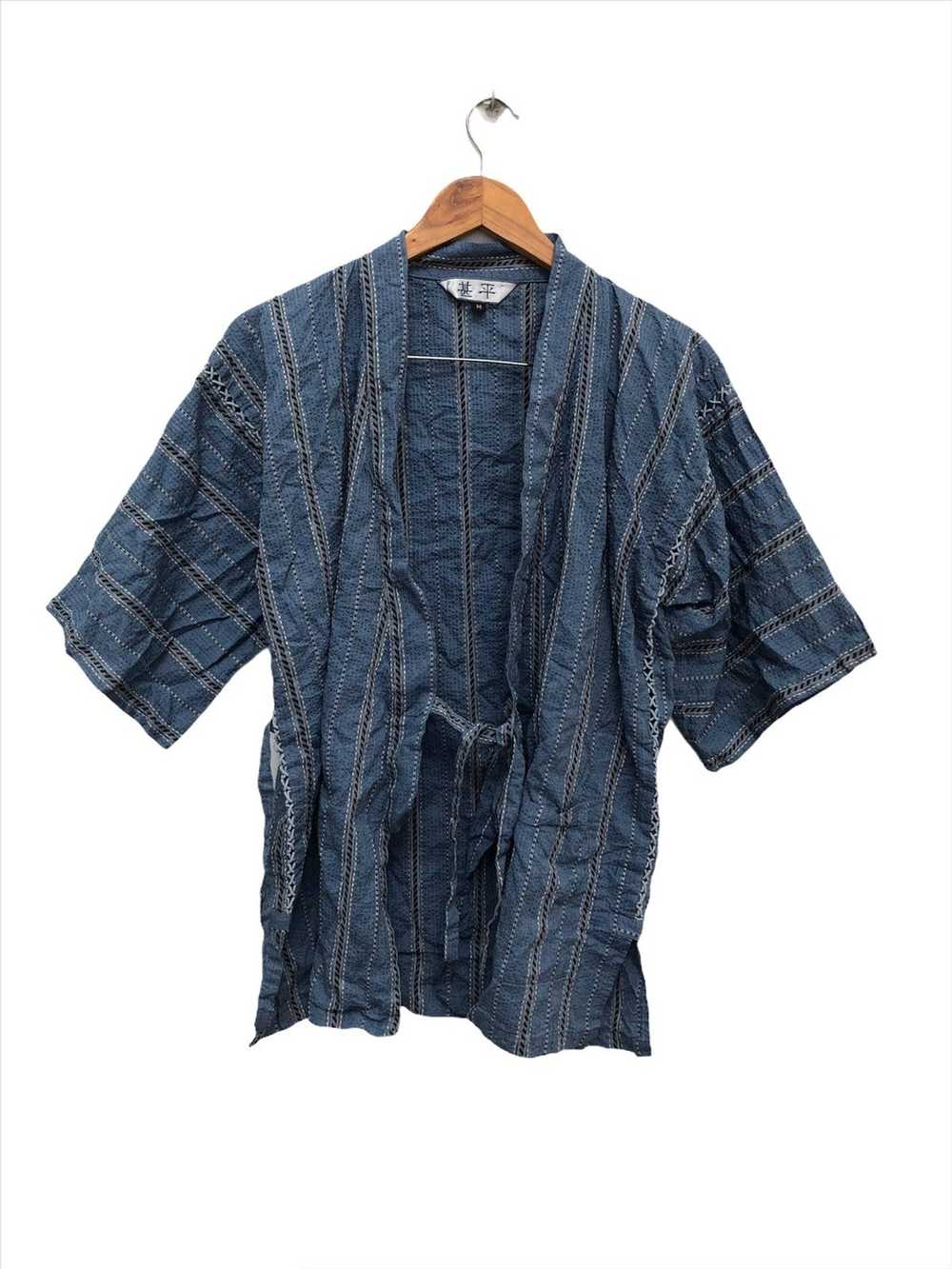 Indigo × Japanese Brand Indigo kimono Hakama desi… - image 2