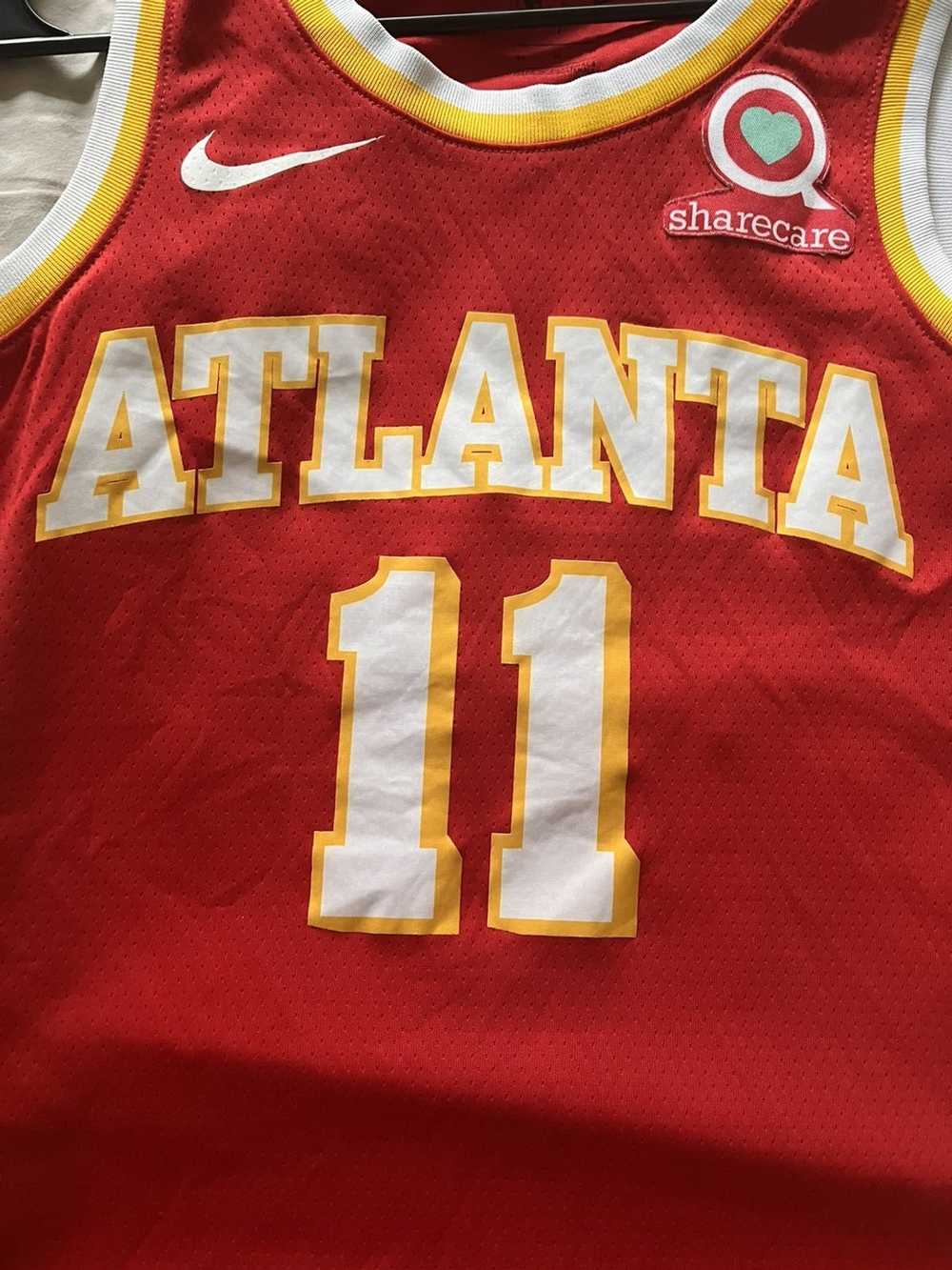 Nike Trae Young Atlanta Hawks Jersey Red patch lo… - image 2