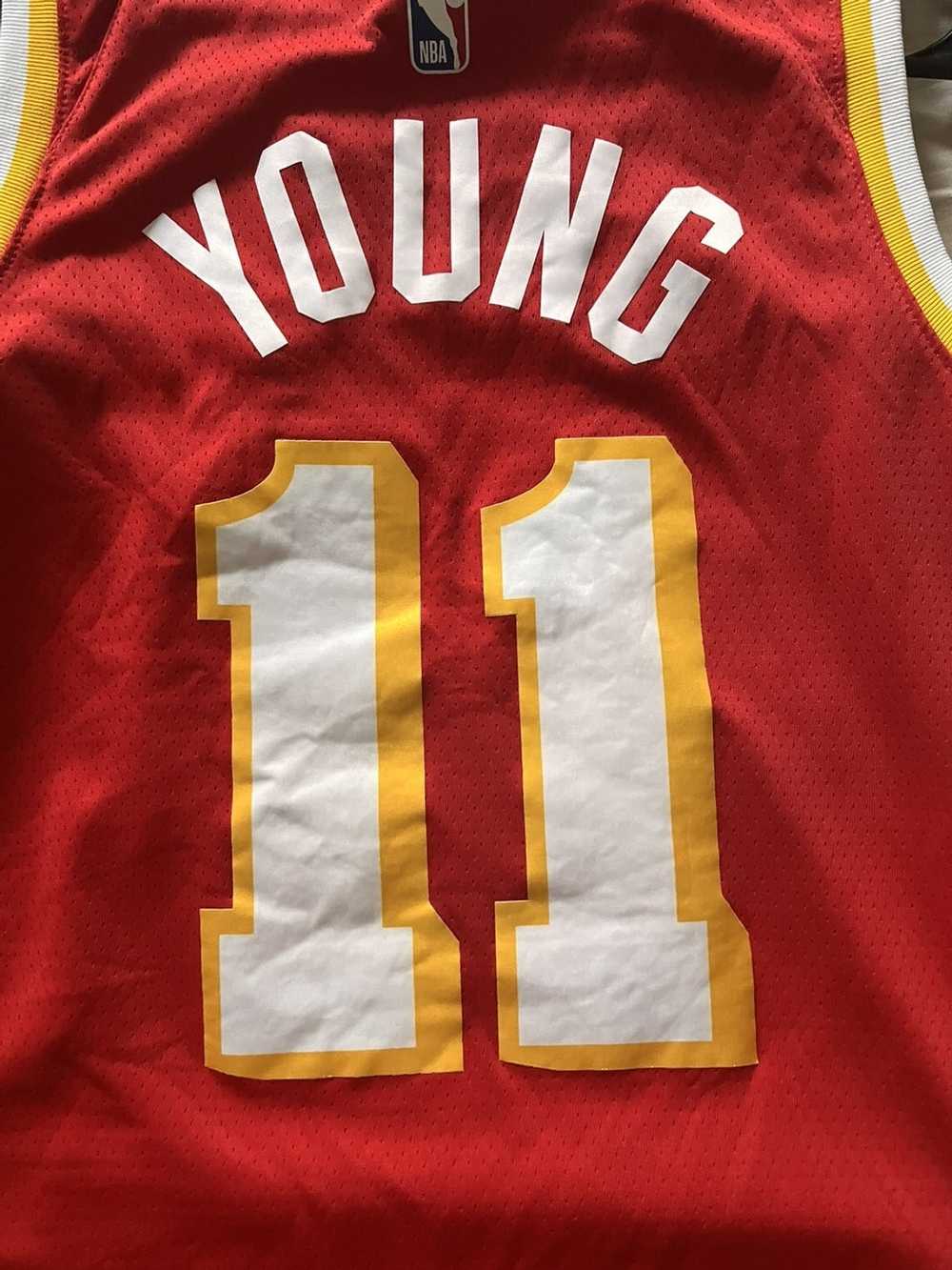 Nike Trae Young Atlanta Hawks Jersey Red patch lo… - image 4