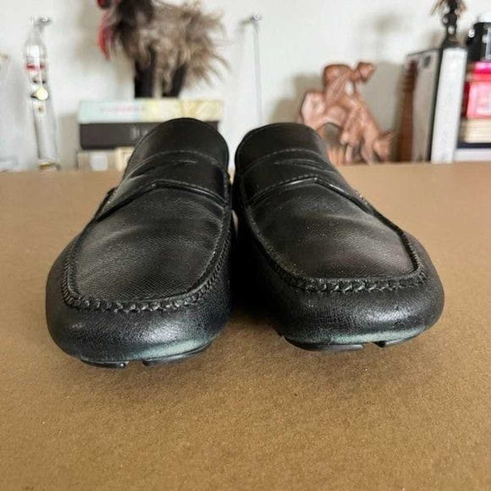 Prada PRADA Saffiano Leather Driving Penny Loafers - image 5
