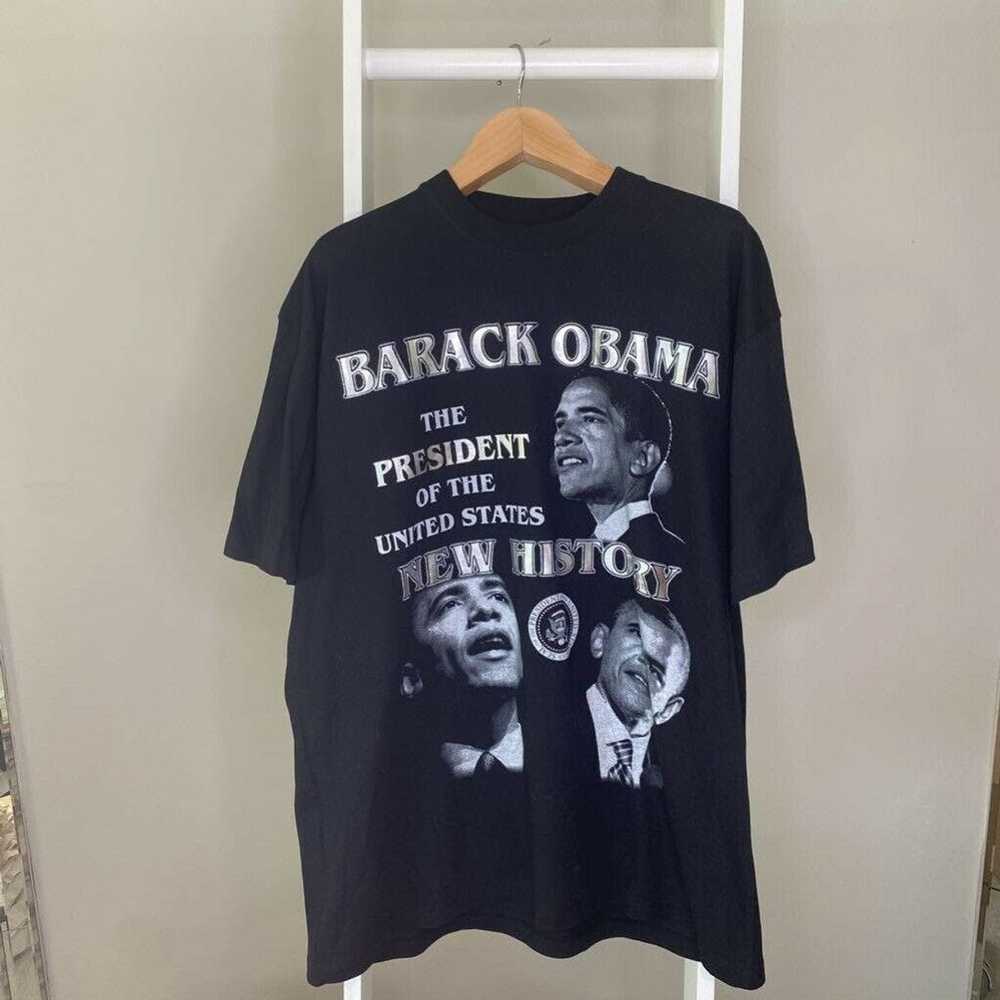 Other Barack Obama Johnson Graphic T-Shirt Black … - image 1