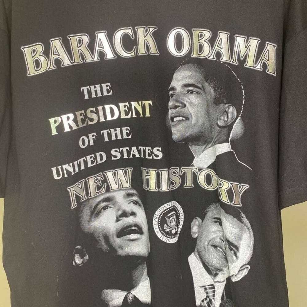 Other Barack Obama Johnson Graphic T-Shirt Black … - image 2