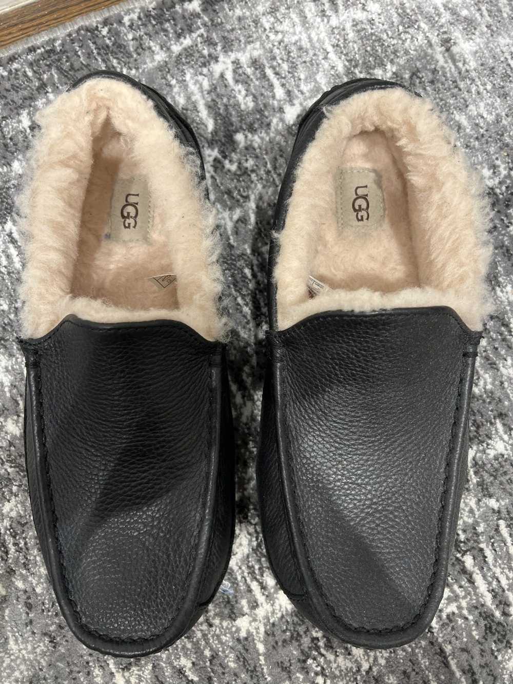 Ugg Black leather ugg ascot slippers - image 3