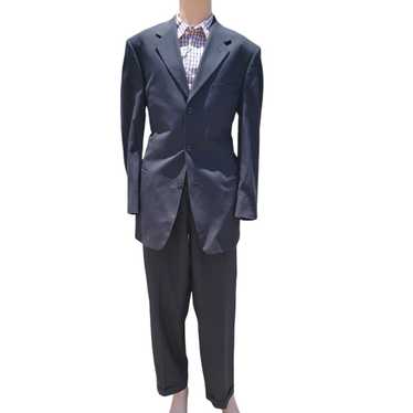 Dillards Men's 3-Button Navy Suit with light gray… - image 1