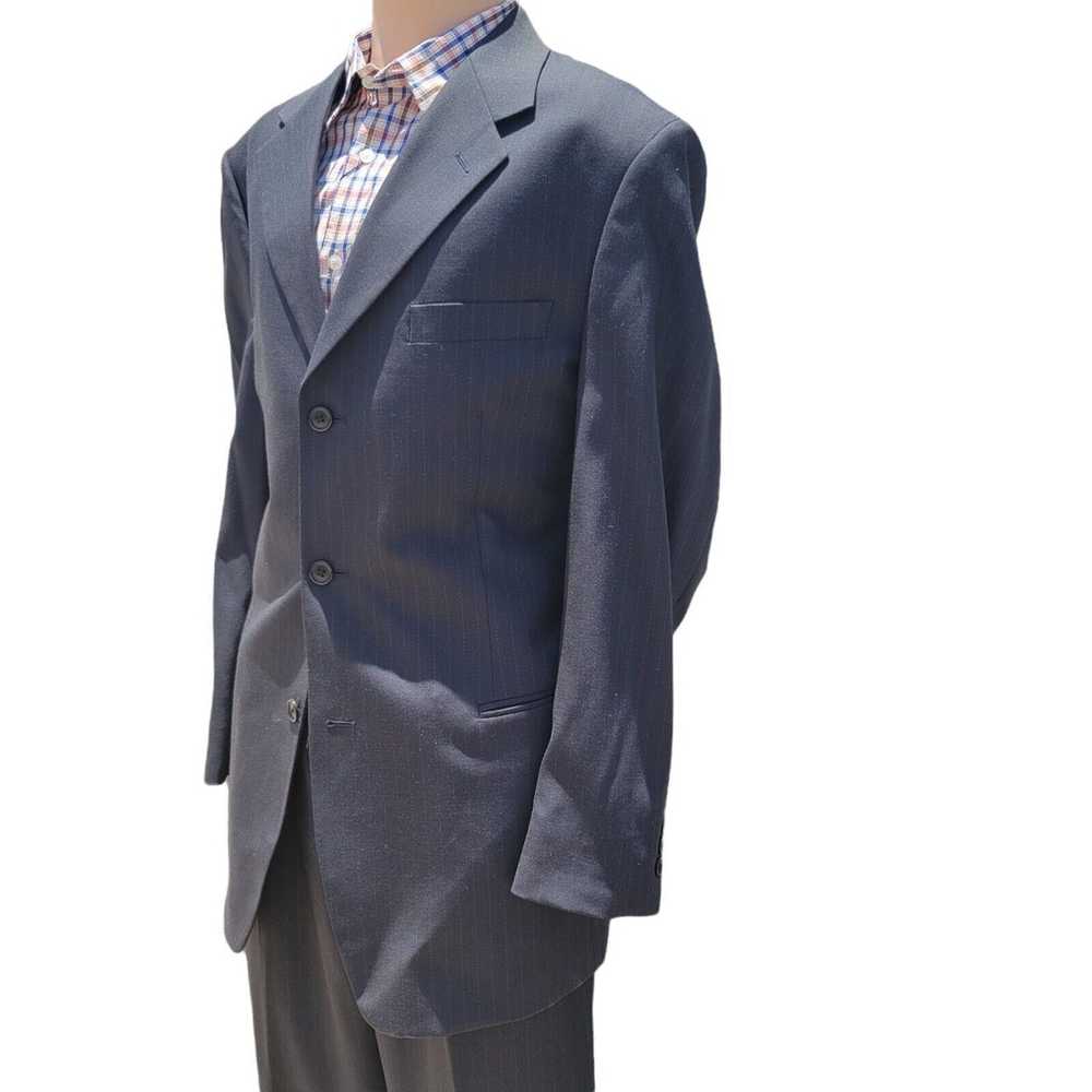 Dillards Men's 3-Button Navy Suit with light gray… - image 5