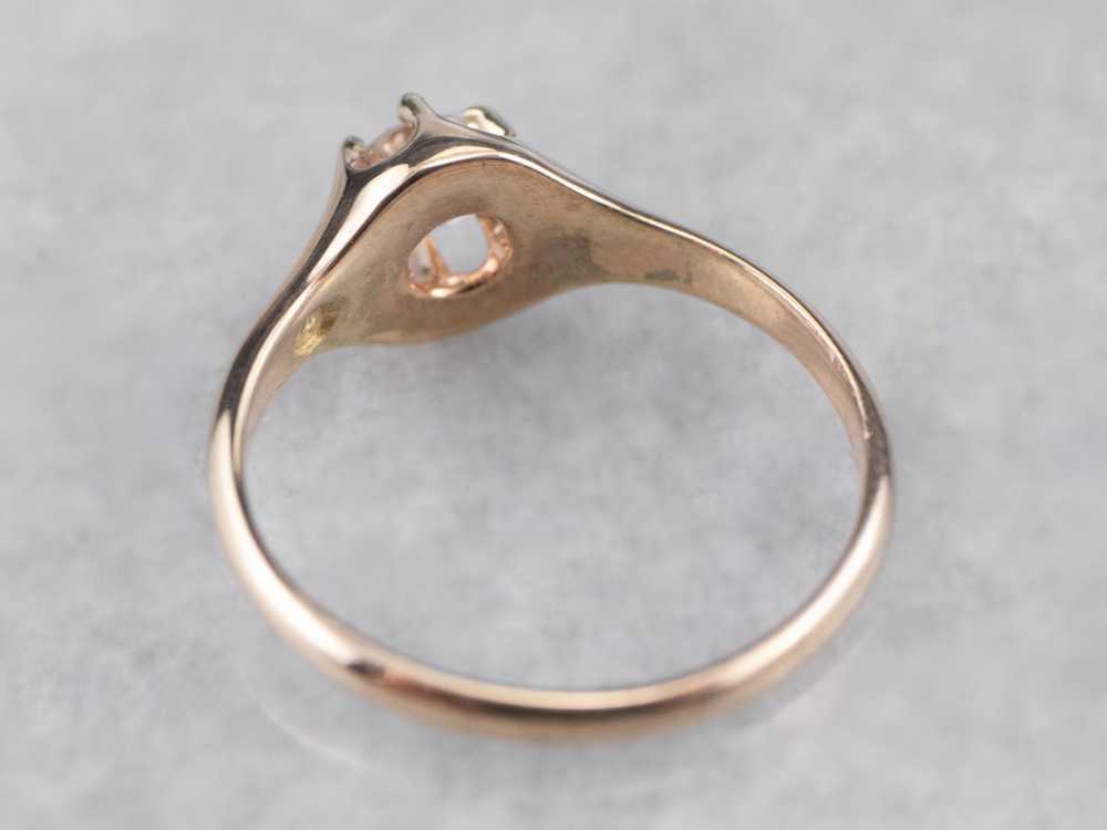 Antique Belcher Set Diamond Engagement Ring - image 5