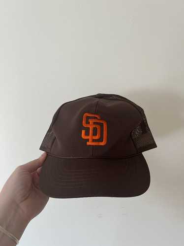 90's San Diego Padres Pinstripe Plain Logo MLB Snapback Hat – Rare VNTG