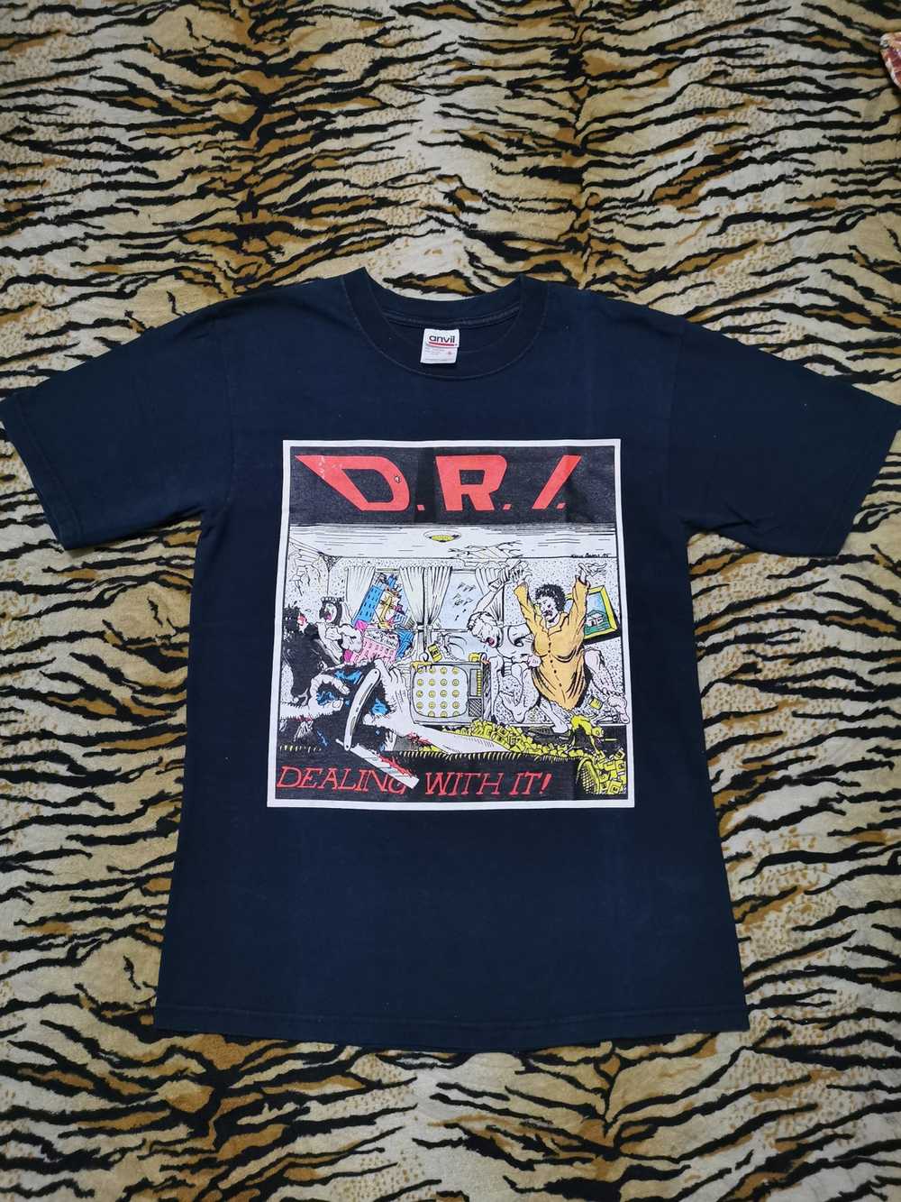 D.R.I/バンドT/80s/Tシャツ/XL/コットン/ホワイト/USA製/シングル