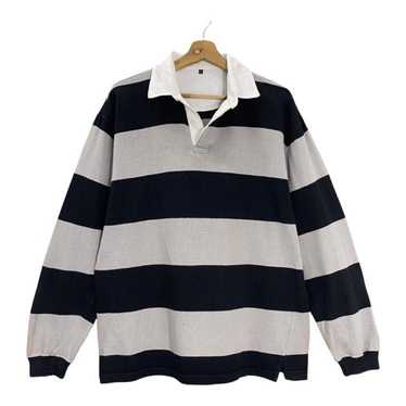 Japanese Brand × Streetwear Polo Rugby Stripe Lon… - image 1