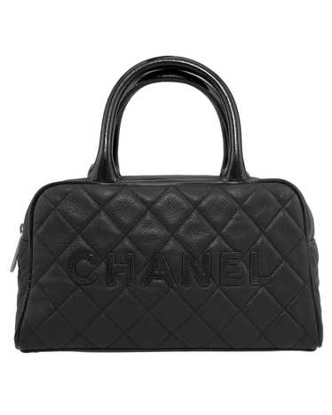 Chanel Early 2000s Black Quilted Caviar Mini Bowle