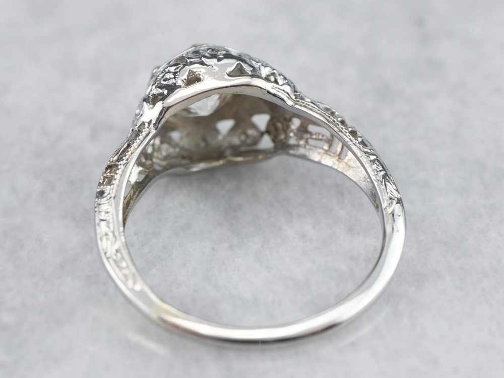 Stunning Art Deco Diamond Solitaire Engagement Ri… - image 5