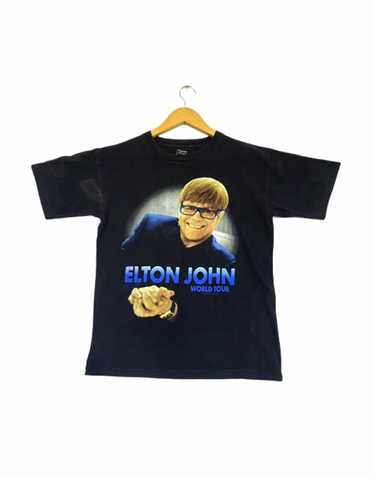 Vintage Elton Tour T Shirt Size X-Large Black Unisex Songs From