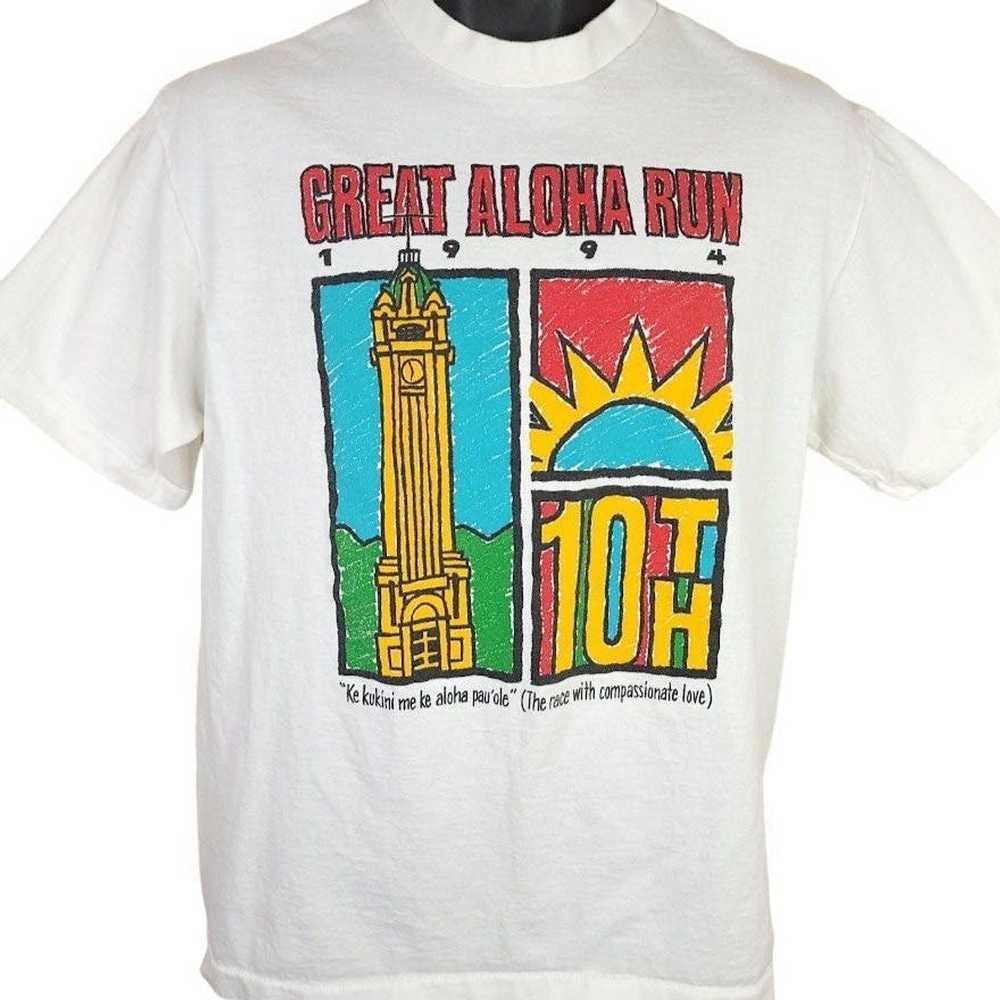Vintage Great Aloha Run T Shirt Vintage 90s 1994 … - image 1