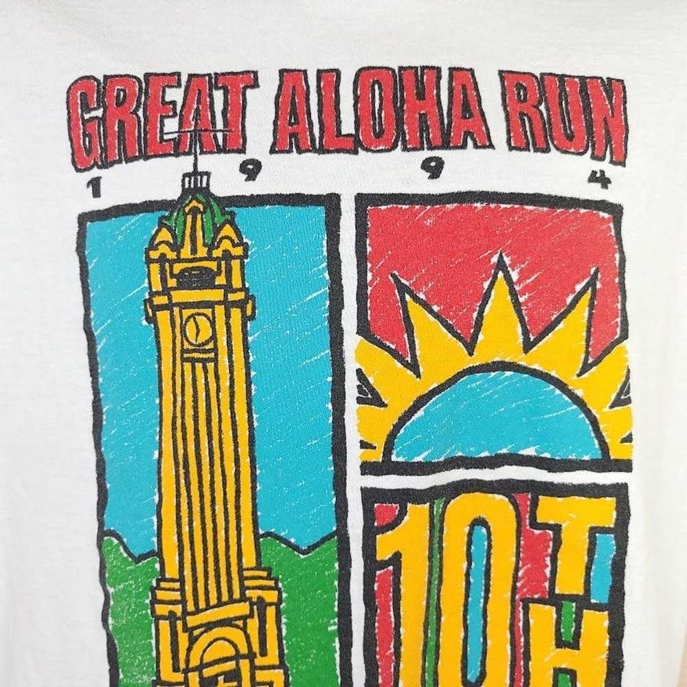 Vintage Great Aloha Run T Shirt Vintage 90s 1994 … - image 2