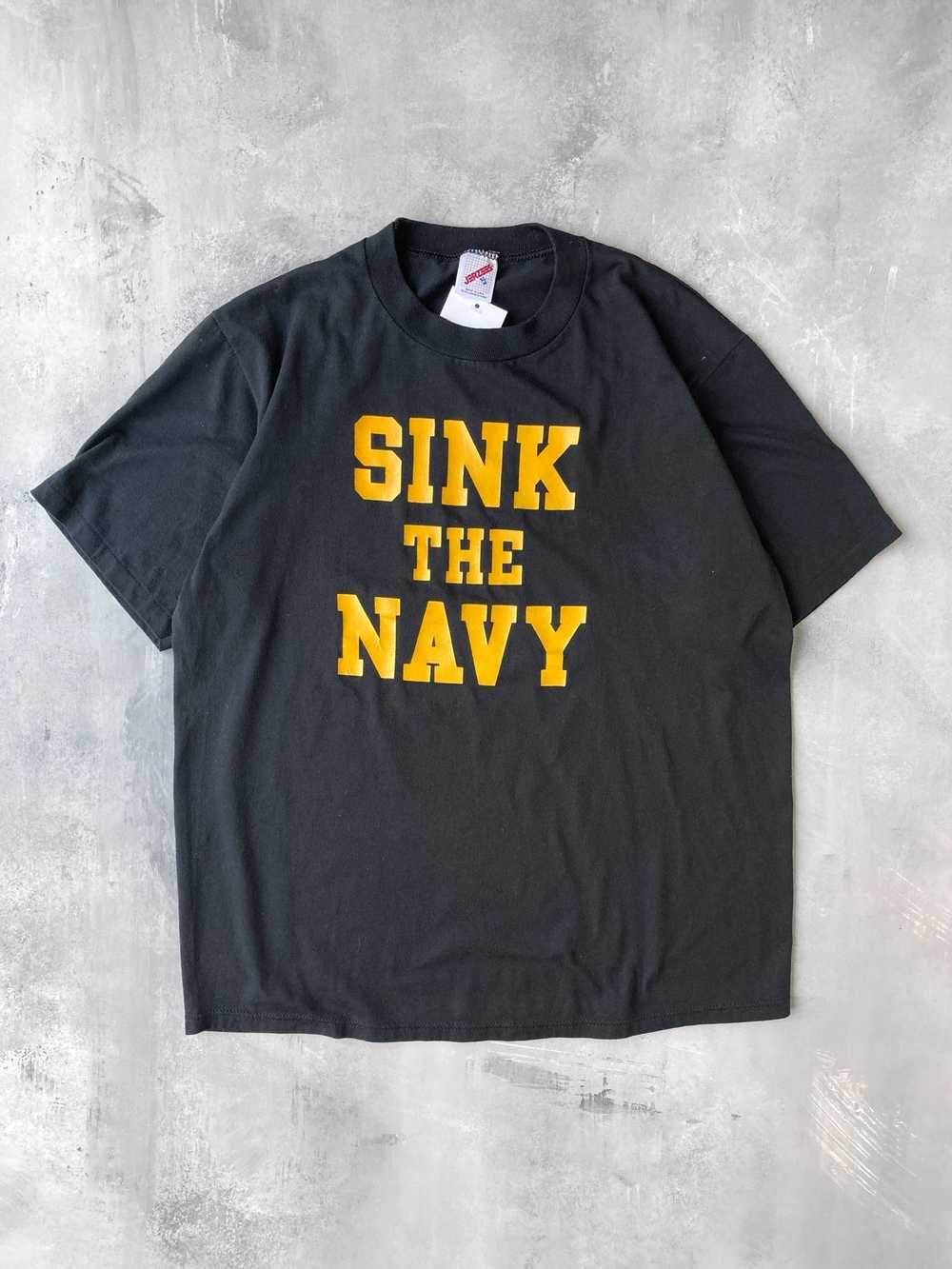 Sink the Navy Army T-Shirt 80's - Large - image 1