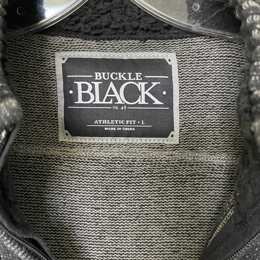 Buckle Buckle Black Full Zipper Sweater - image 11