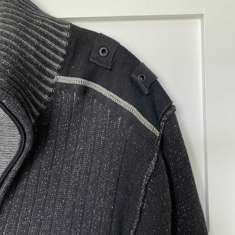 Buckle Buckle Black Full Zipper Sweater - image 5