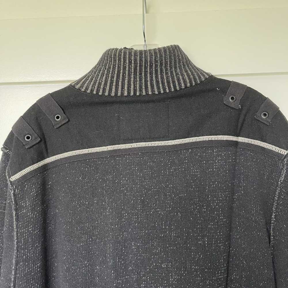 Buckle Buckle Black Full Zipper Sweater - image 7