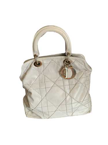 Vintage Dior Taupe Cannage Leather Granville Tote… - image 1
