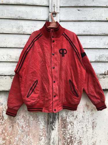 Men's Liam All-Leather Varsity Jacket [Red/Black] – LeatherKloset