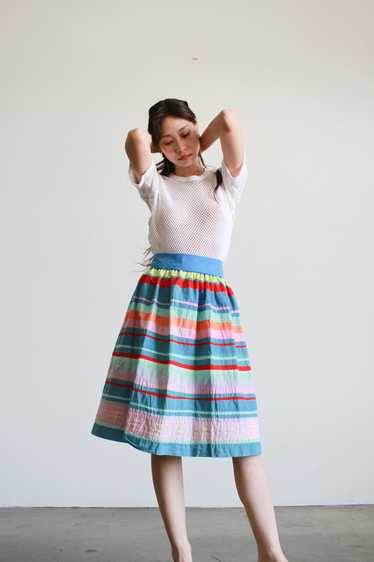 1970s Seminole Cotton Midi Skirt - image 1