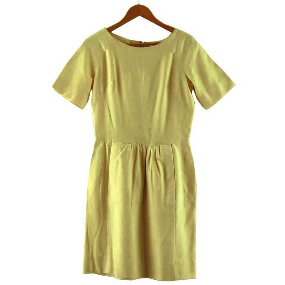 1960s Cream Wool Boat Neck Dress – UK 8 - image 1