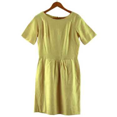 1960s Cream Wool Boat Neck Dress – UK 8 - image 1