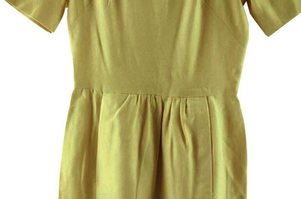 1960s Cream Wool Boat Neck Dress – UK 8 - image 2