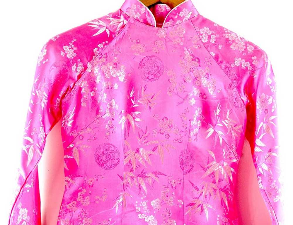 Pink Cherry Blossom Chinese Dress For Ladies – 6 - image 2