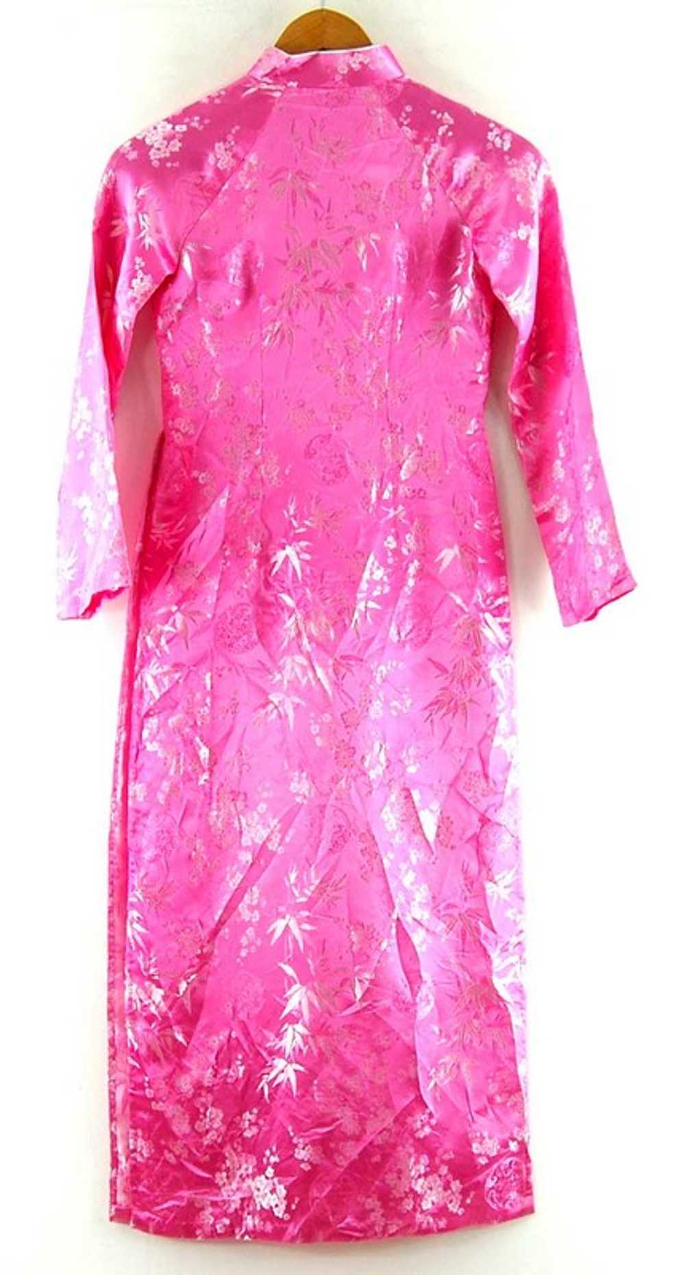 Pink Cherry Blossom Chinese Dress For Ladies – 6 - image 4