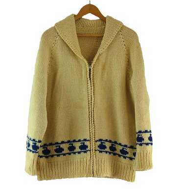 60s Curling Cowichan Sweater- XL - image 1