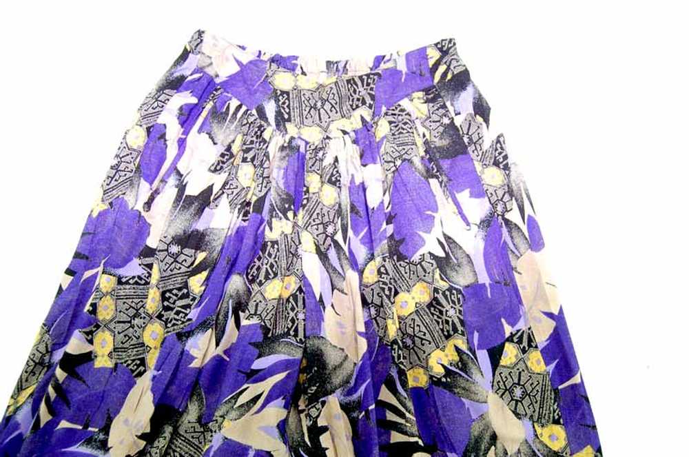 90s Purple Floral Patterned Harem Pants – 12 - image 2