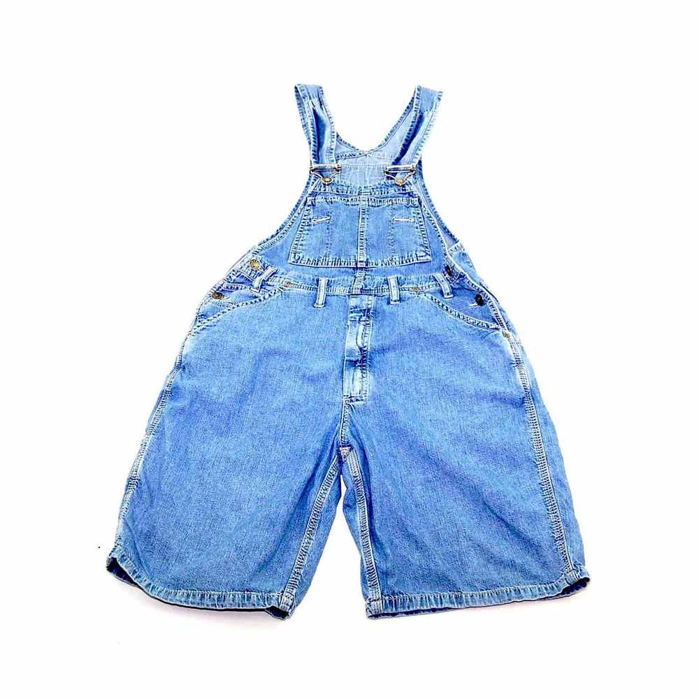 90s Cropped Light Denim Dungarees – 8 - image 1