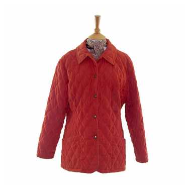 Barbour Ladies Burnt Orange Diamond Quilted Jacke… - image 1