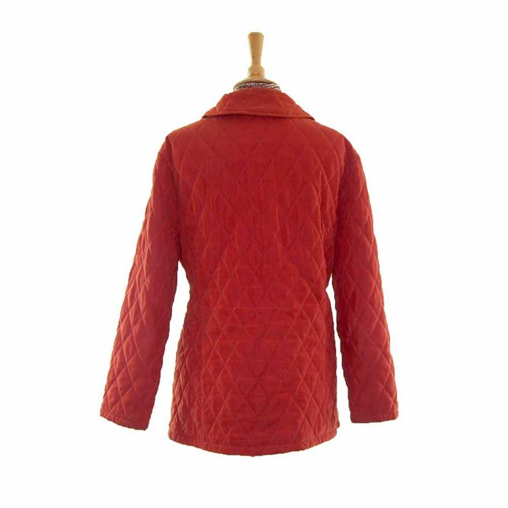 Barbour Ladies Burnt Orange Diamond Quilted Jacke… - image 3