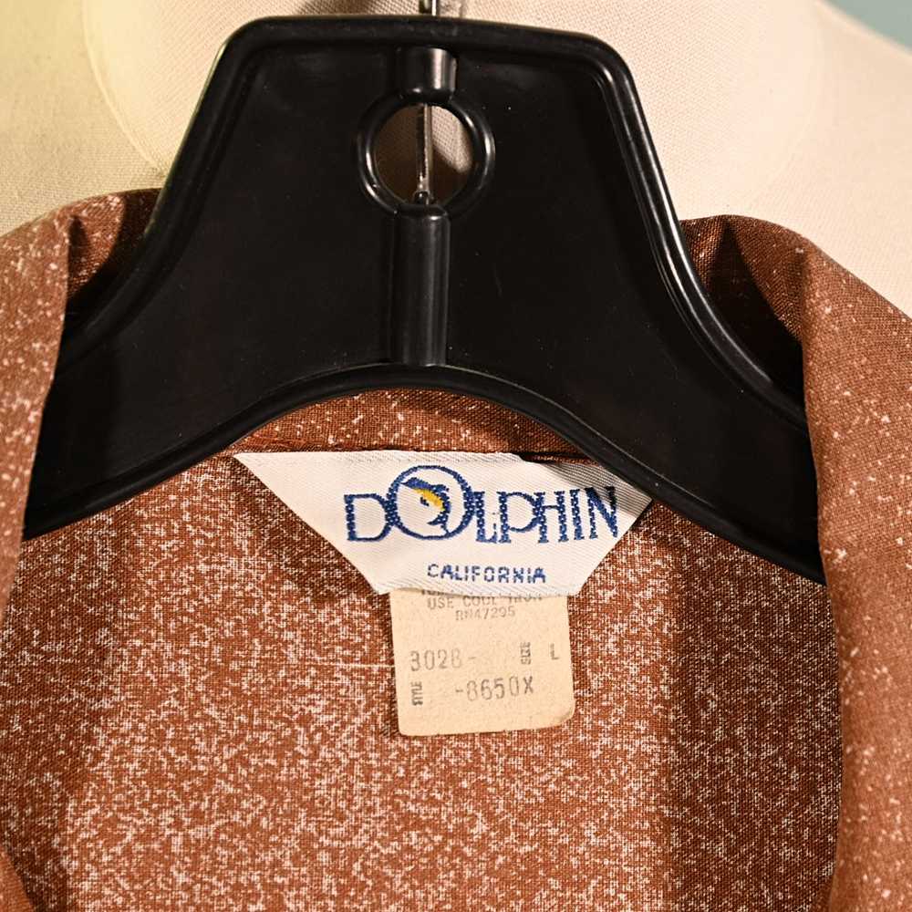 Dolphin California Vintage 70s Hawaiian Shirt, Pa… - image 10