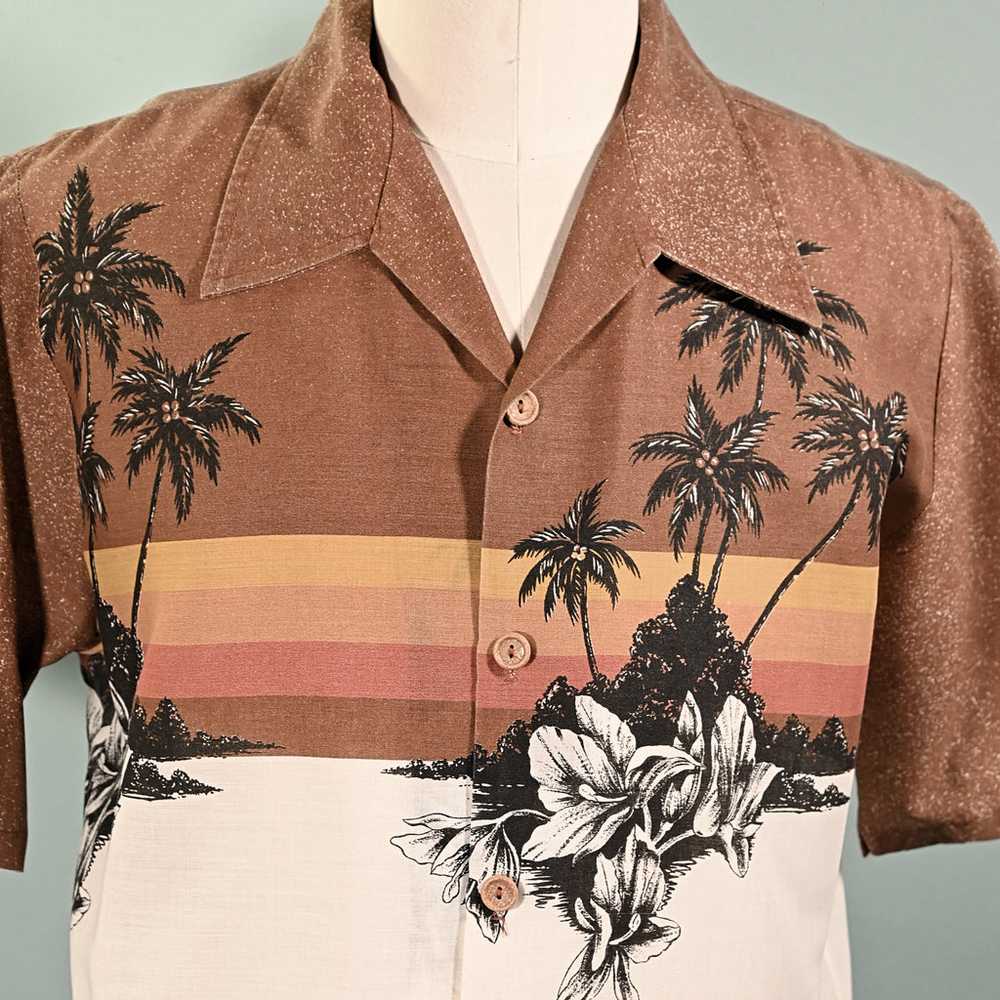 Dolphin California Vintage 70s Hawaiian Shirt, Pa… - image 4