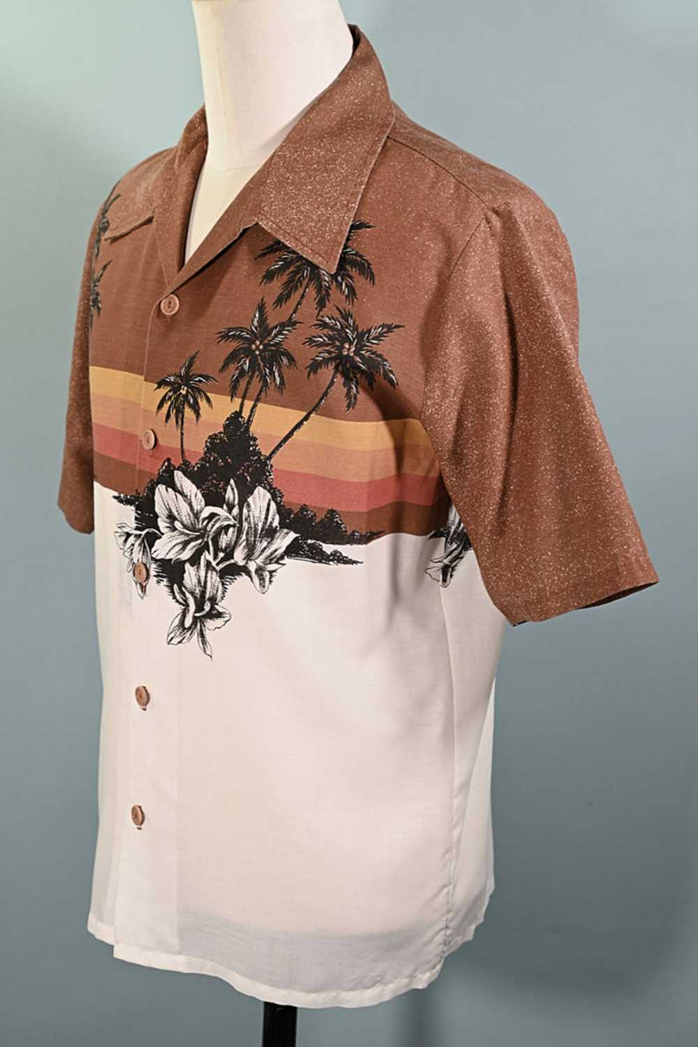 Dolphin California Vintage 70s Hawaiian Shirt, Pa… - image 8