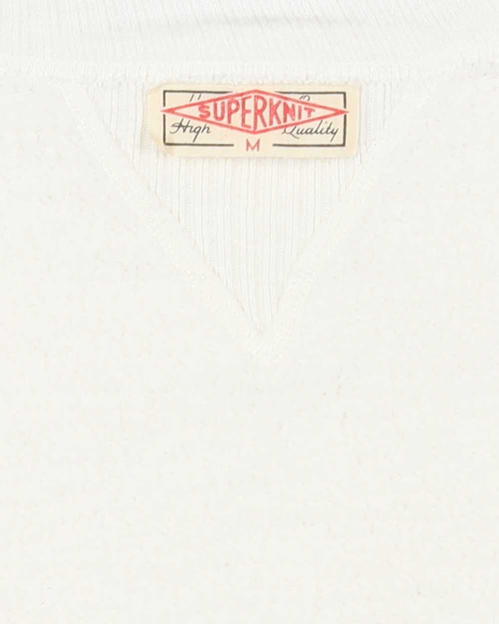 1940's superknit deadstock white sweatshirt - S - image 3