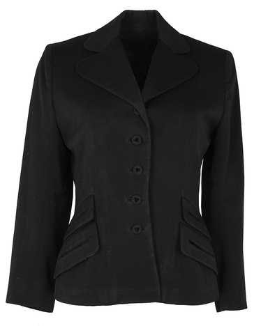 1940s Black Tailored Jacket - S - image 1