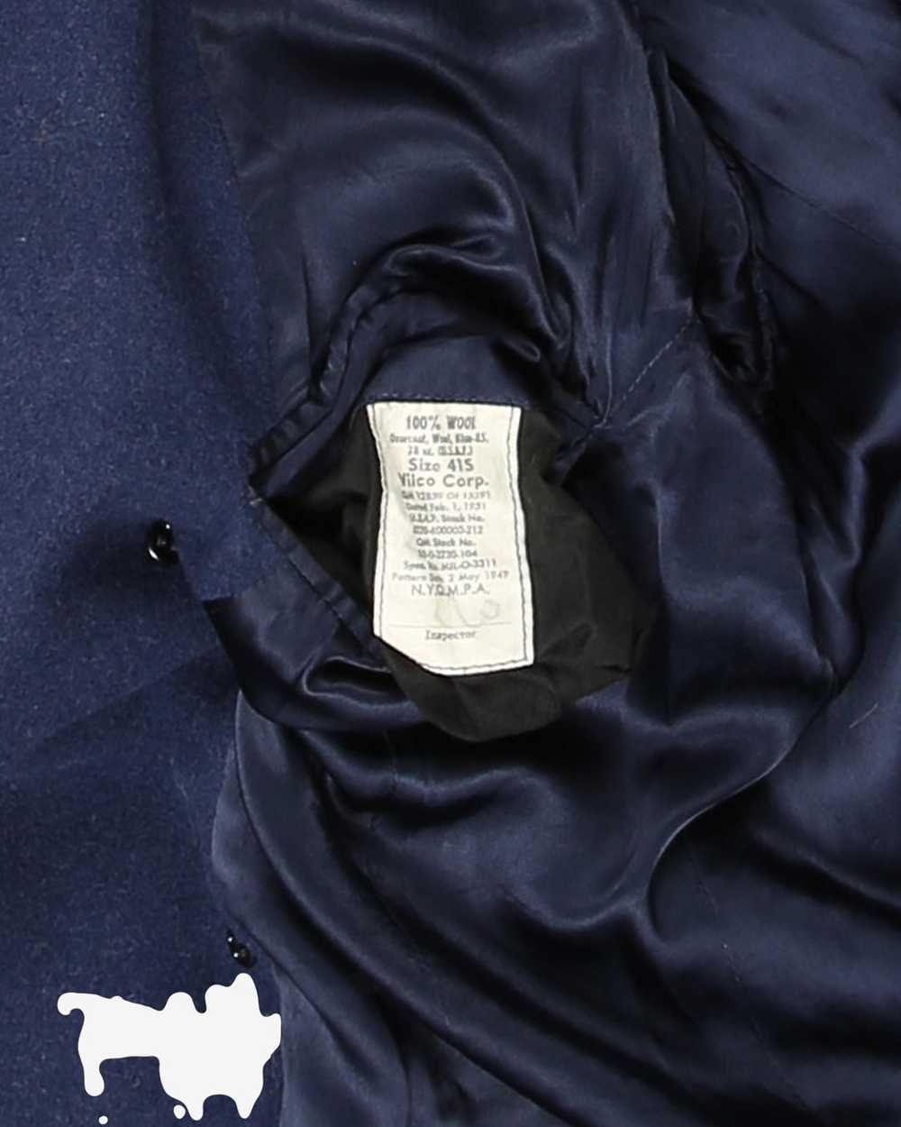 1951 Vintage US Air Force Blue Wool Overcoat - 41S - image 3