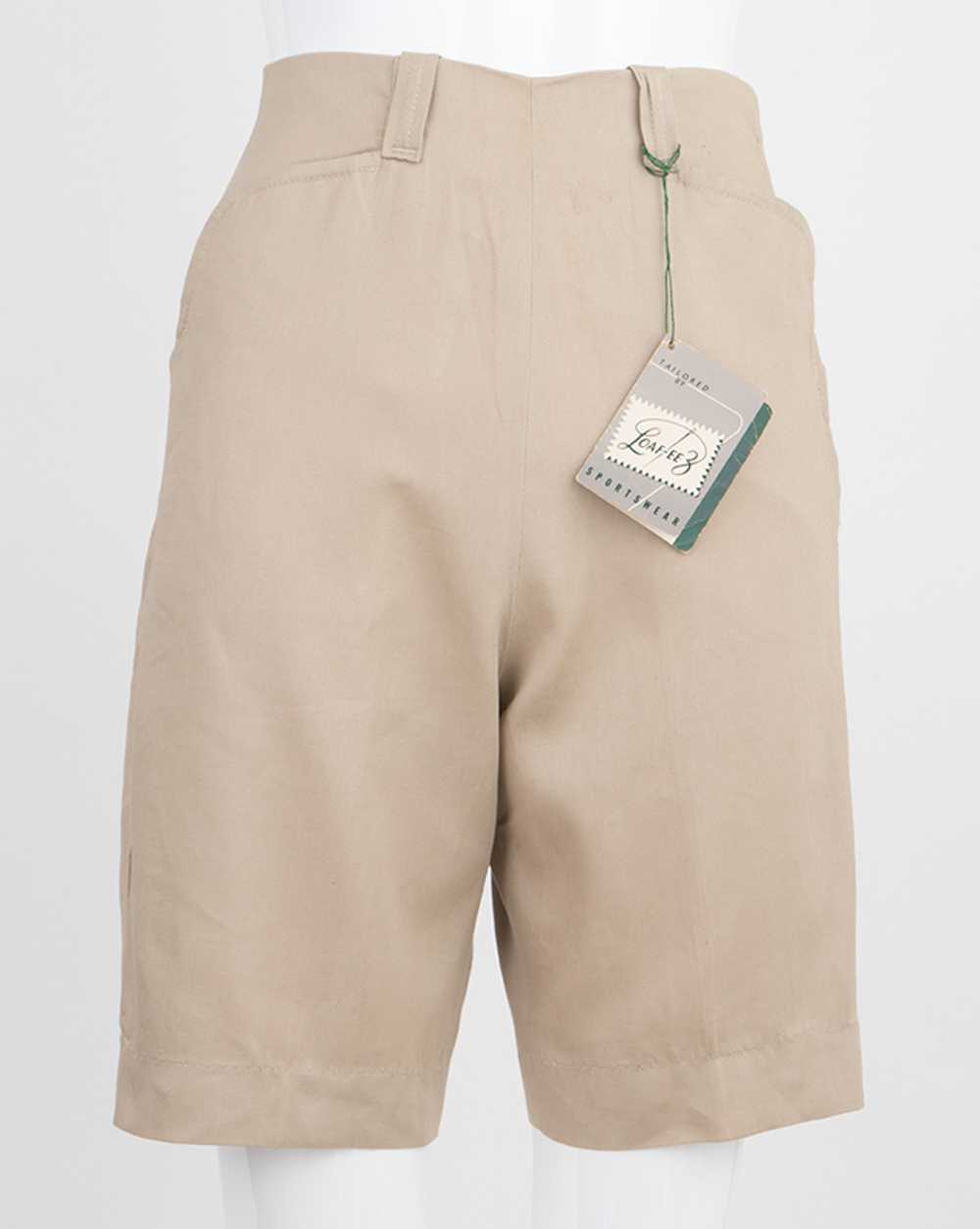 NOS 50s Vintage Khaki Shorts - image 1