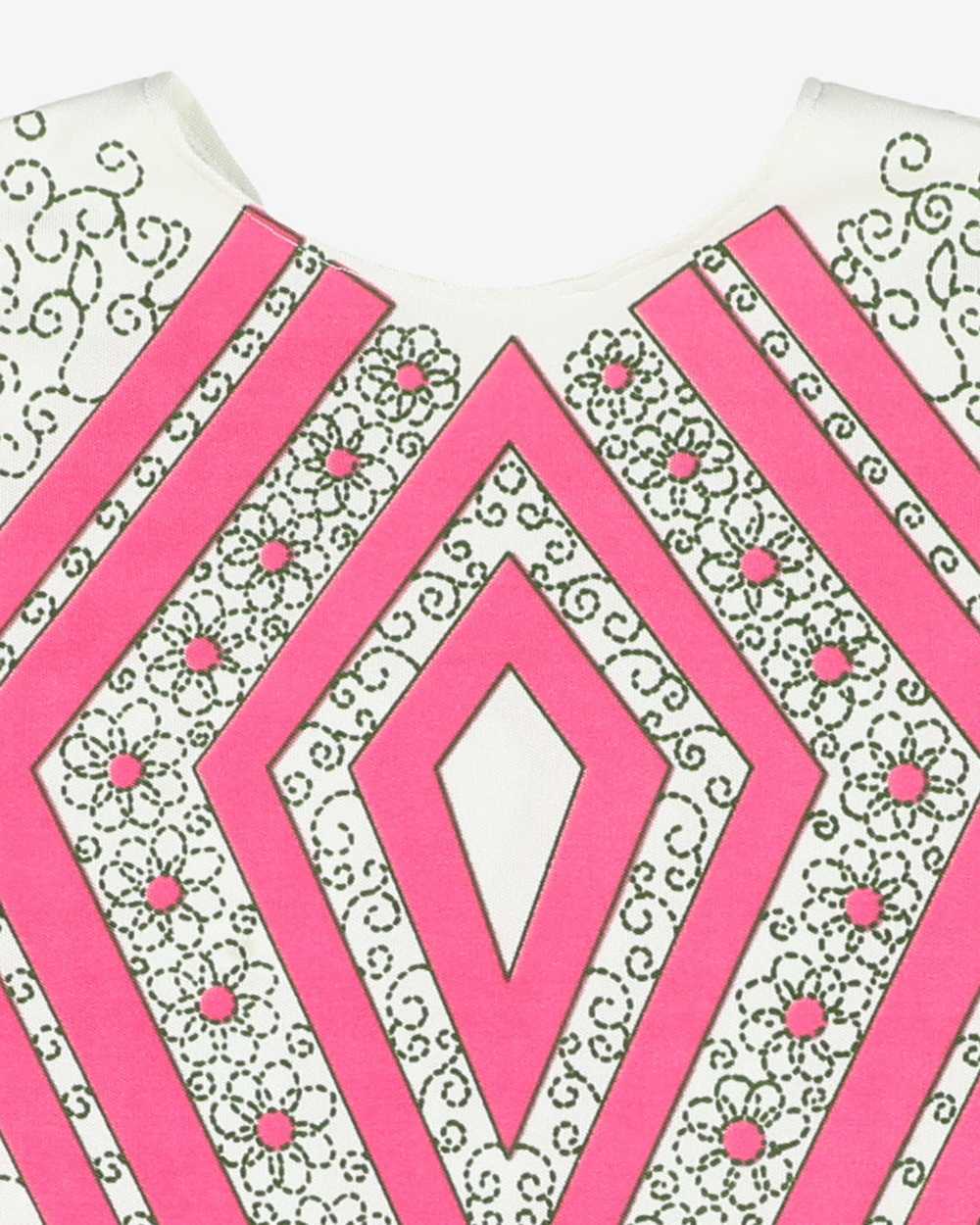 1970s pink graphic print sleeveless top - S - image 3